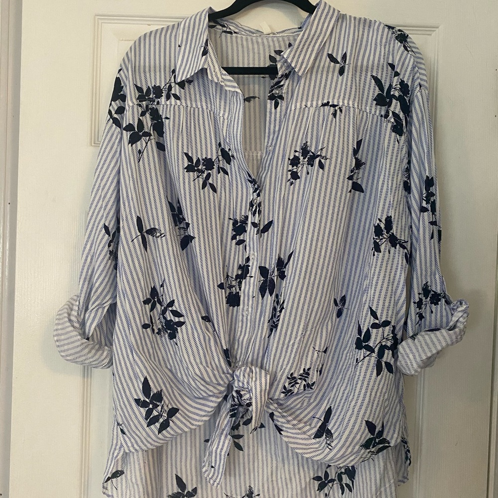 Maurices Oversized Boyfriend Button Down